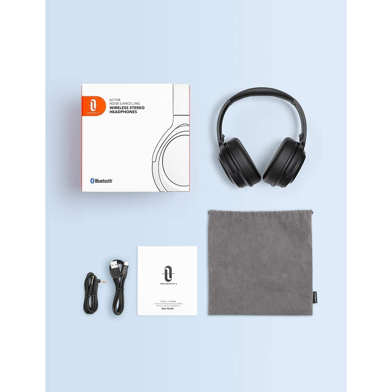 TaoTronics Active Noise Cancelling Wireless Bluetooth Headphones