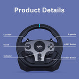 Pxn V9 PC Steering Wheel with 3-Pedals and Shifter Bundle