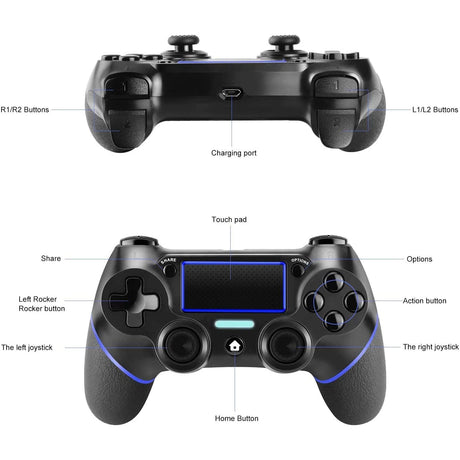 Jamswall Wireless PS4 Controller - Black