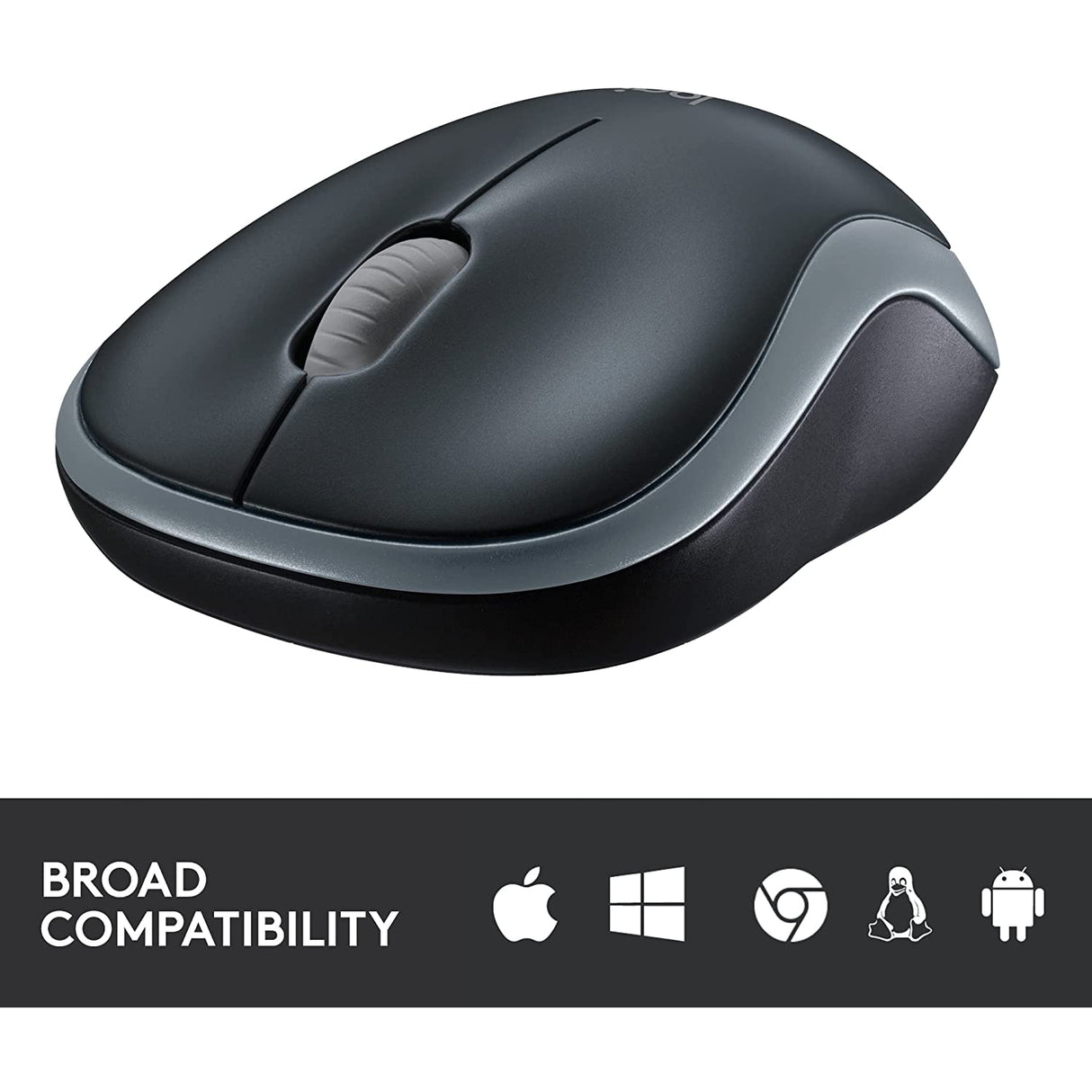 Logitech M185 Compact Wireless Mouse - Black - Refurbished Excellent