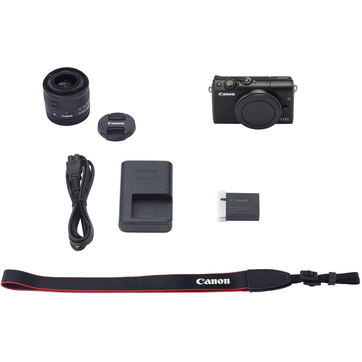 Canon EOS M100 EF-M 15-45 IS STM - Black