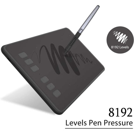 Huion Inspiroy H640P Graphic Drawing Tablet Battery-free Stylus Pen digital Tablet with 8192 Levels Pen Pressure 6 Express Keys