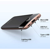 Tovaoon Portable Phone Charger, 10000mAh Power Bank with Full screen LED display