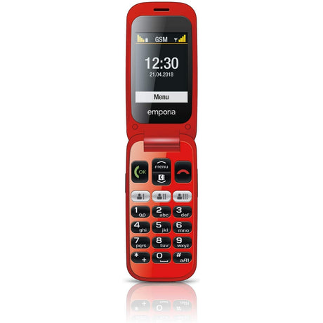 Emporia One Flip Phone 2G 2.4" - Black/Red - Refurbished Pristine