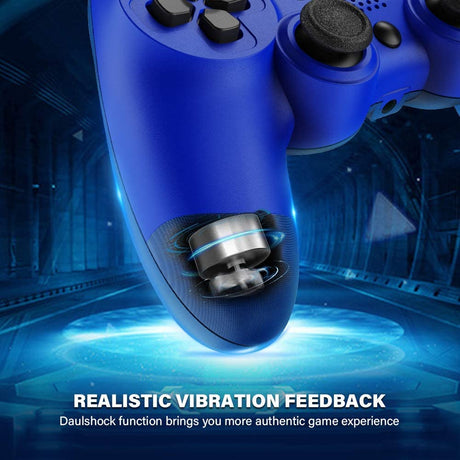 BestOff PS4 Controller, Pro Blue Wireless Controller