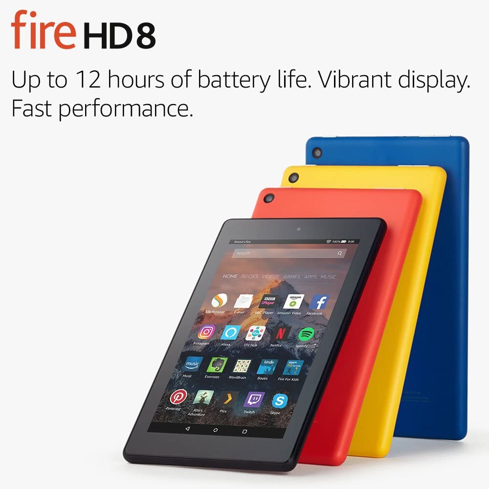 Fire HD 8 Tablet with Alexa, 8" HD Display, 16 GB, Black