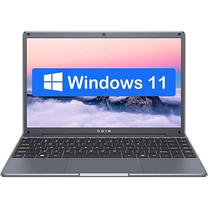 SGIN X14 Laptop 12GB DDR4 512GB SSD, 14.1 Inch Windows Celeron N4500 Full HD 1920x1080 Ultrabook