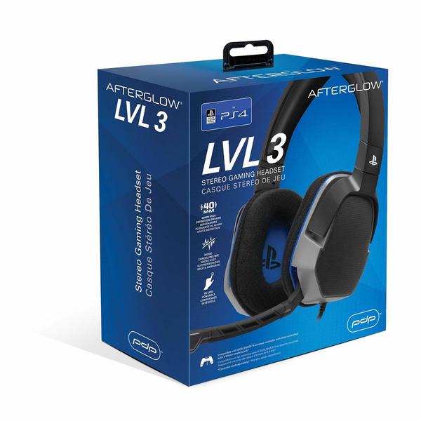 PDP Afterglow LVL 3 Stereo Headset PlayStation 4 Black and Blue Stock Must Go