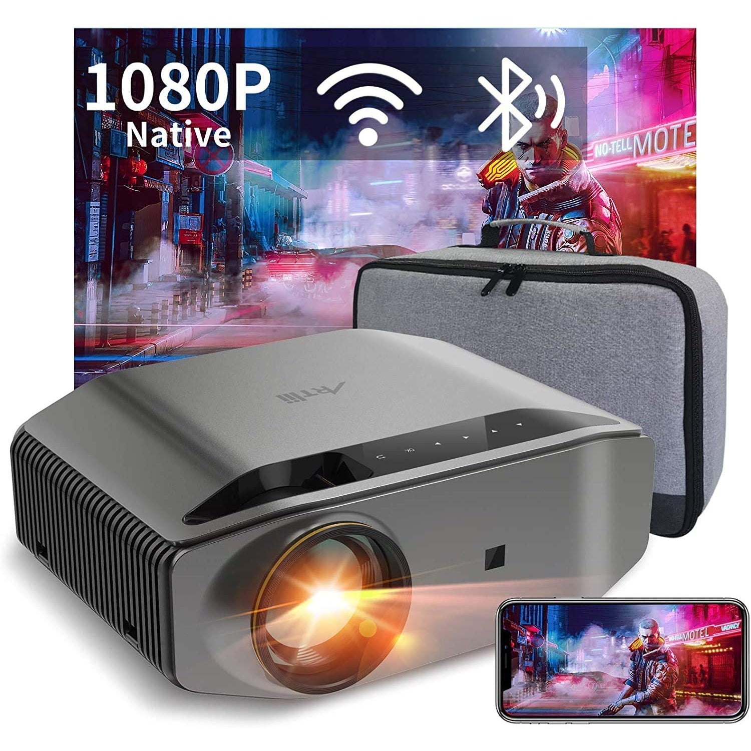 Artlii Energon2 Outdoor hotsell WIFI Bluetooth Projector Native 1080P Support 4K