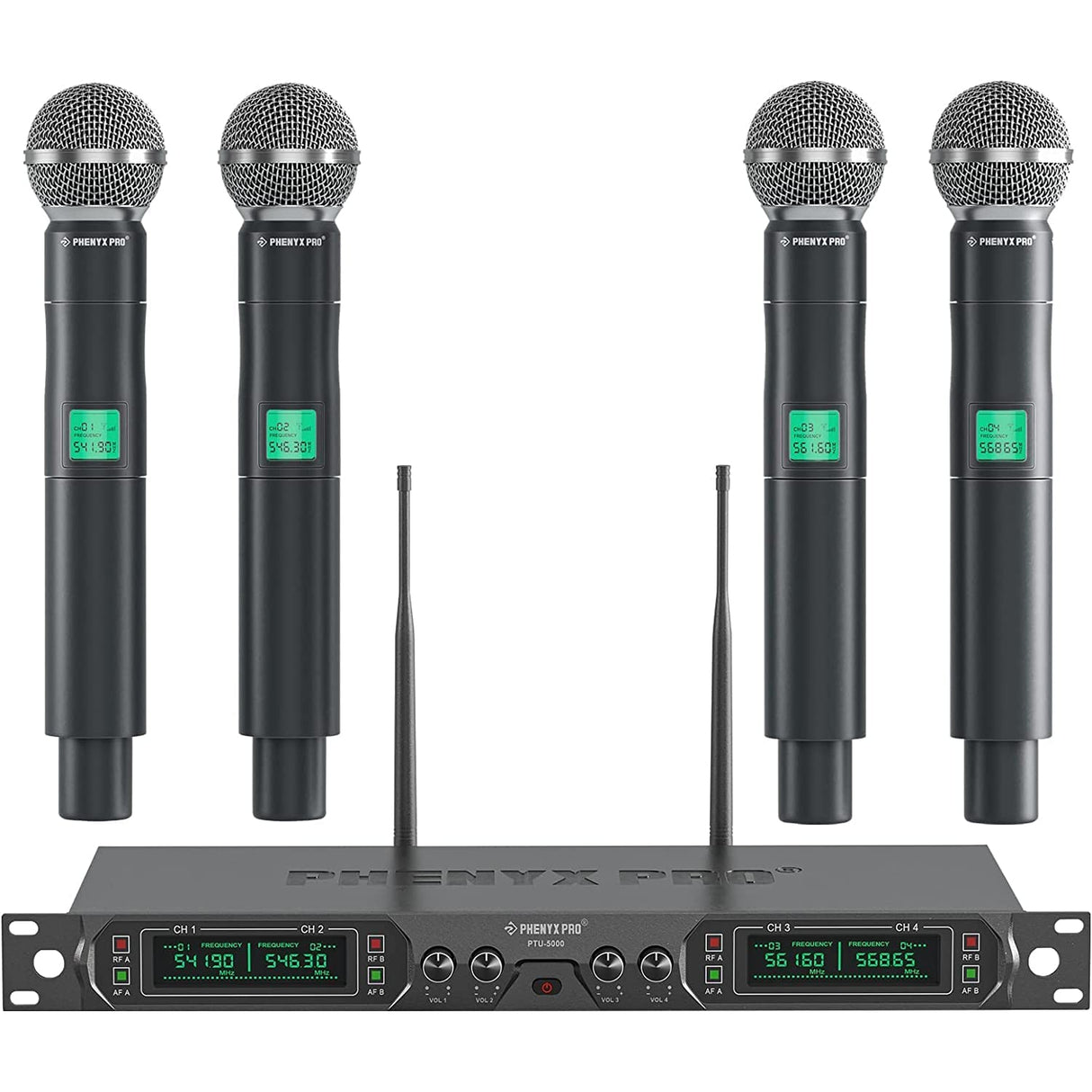 Phenyx PTU-5000 Pro 4 Channel UHF Wireless System