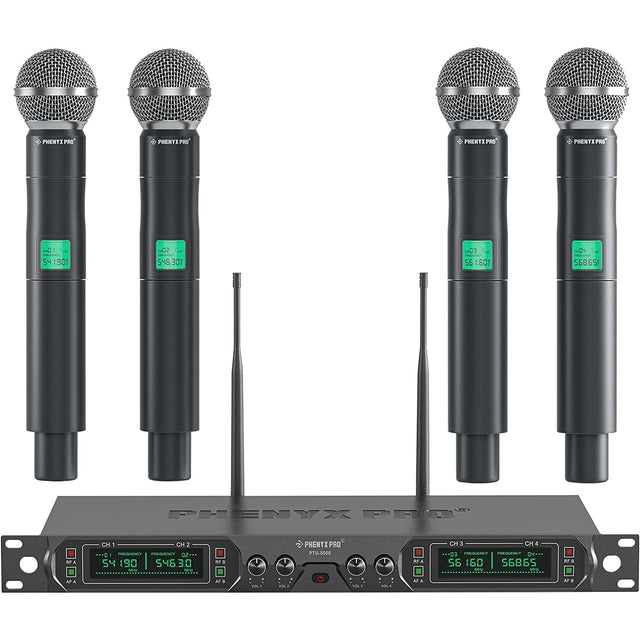 Phenyx PTU-5000 Pro 4 Channel UHF Wireless System