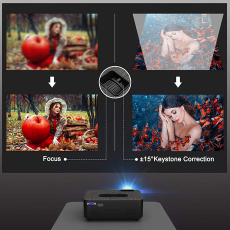 Vilinice 6000 Lux WiFi Projector, Bluetooth Mini Projector with Synchronize Smartphone Screen, Supports 1080P HD 240"Display