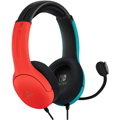 PDP LVL40 Wired Stereo Headset for Nintendo Switch - Blue/Red - New
