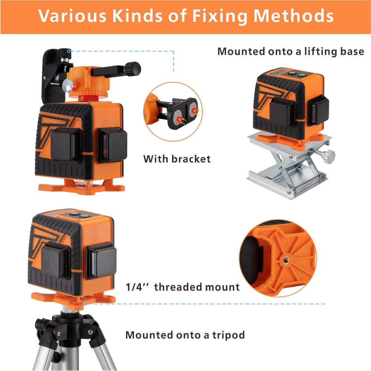 OMMO Laser Level, 12 Lines 3D Green Laser Level Tool, Self-Levelling Alignment 360° Vertical and Horizontal Line