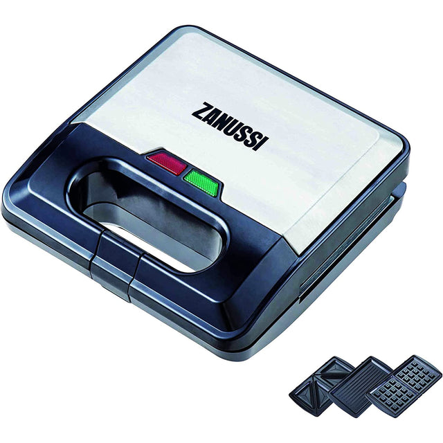 Zanussi ZSM-9786 3-in-1 Snack Maker - Silver & Black