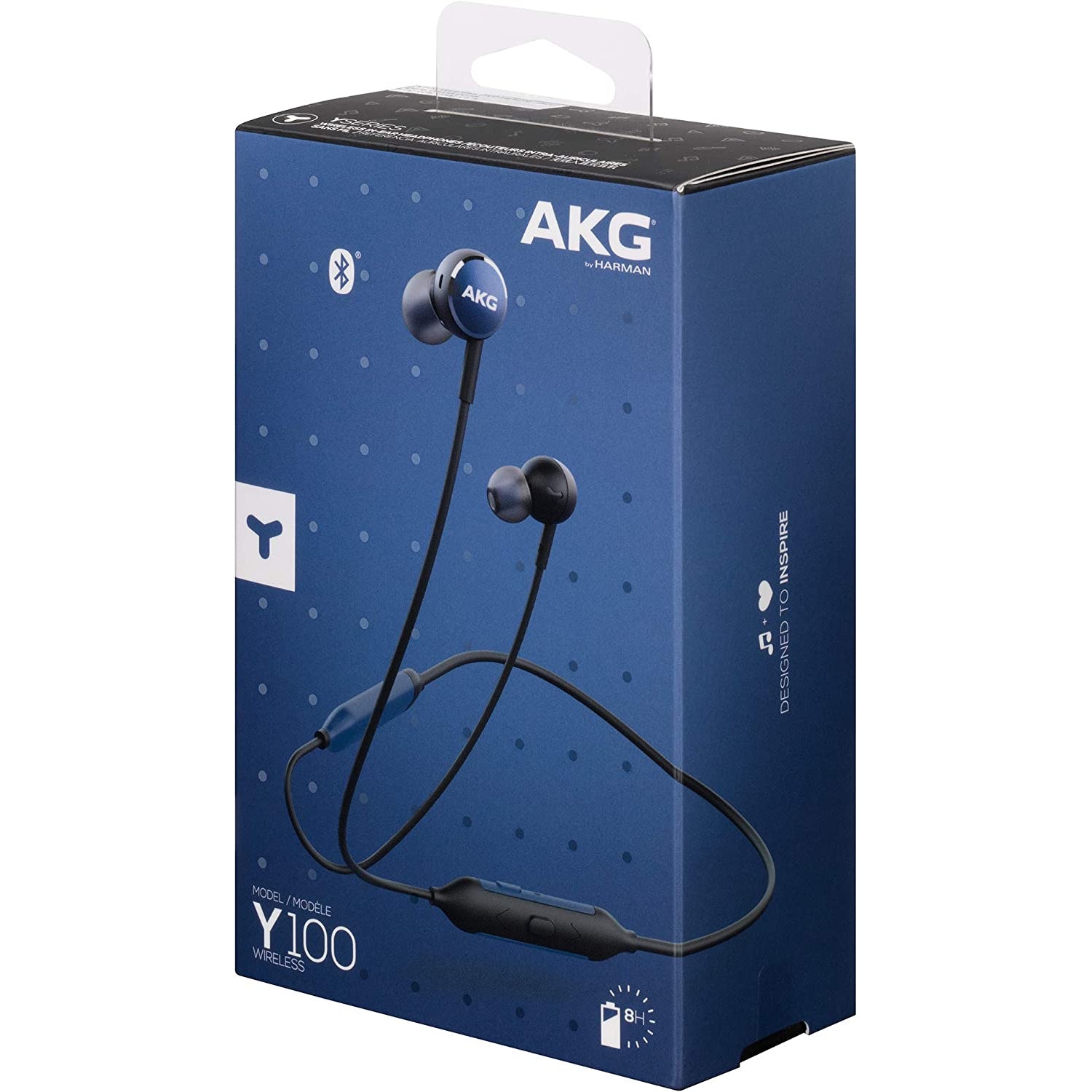 AKG Y100 Wireless In Ear Headphones Blue Refurbished Good Stock Must Go