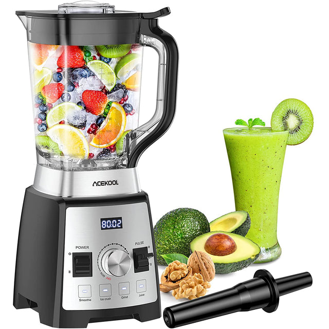 Acekool BC2 Blender Jug Smoothie Maker 2L Led Display 1500W Low Voice 25,000 RPM