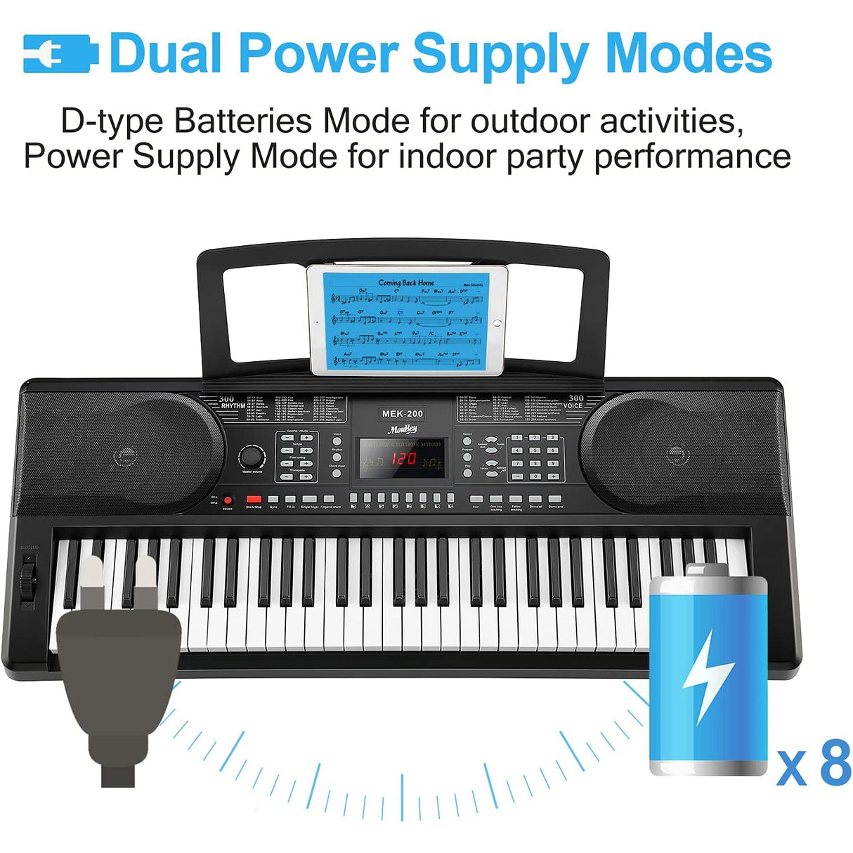 Moukey MEK-200 61 Key Keyboard Piano Kit