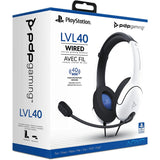 PDP LVL40 Wired Stereo Gaming Headset for PlayStation - White/Black - Refurbished Excellent