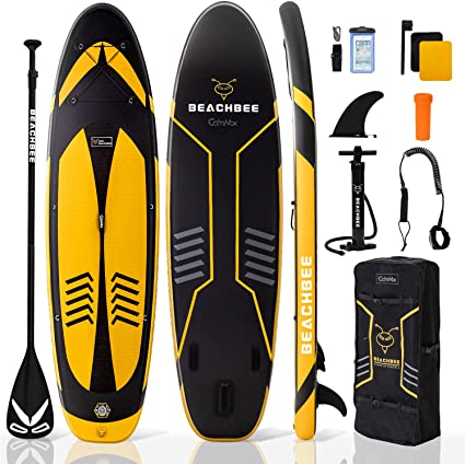 CalmMax Beachbee Stand Up Paddle Board - Yellow/Black