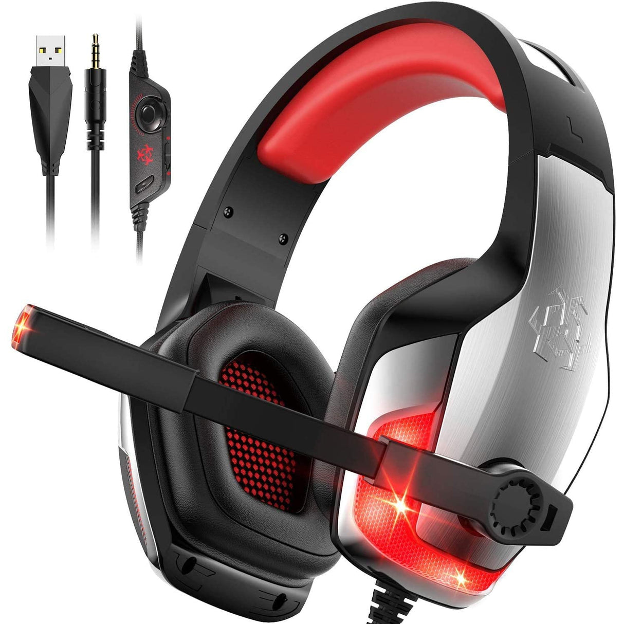 Hunterspider Pro Gaming Headset - Black / Silver