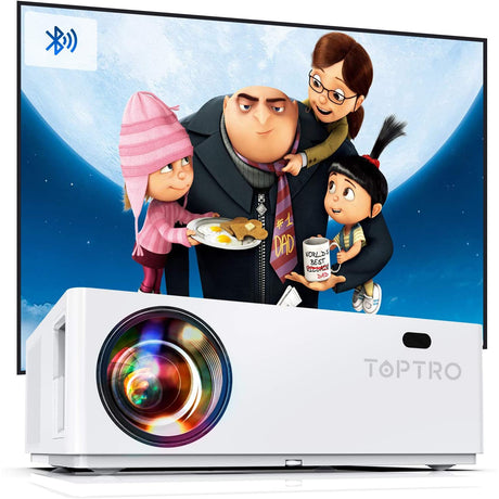 Toptro Wifi Projector Bluetooth TOPTRO 7200 Lumen Native 1080P, 350” Display Video Projector