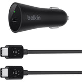 Belkin Car Charger & USB-C Cable - Black