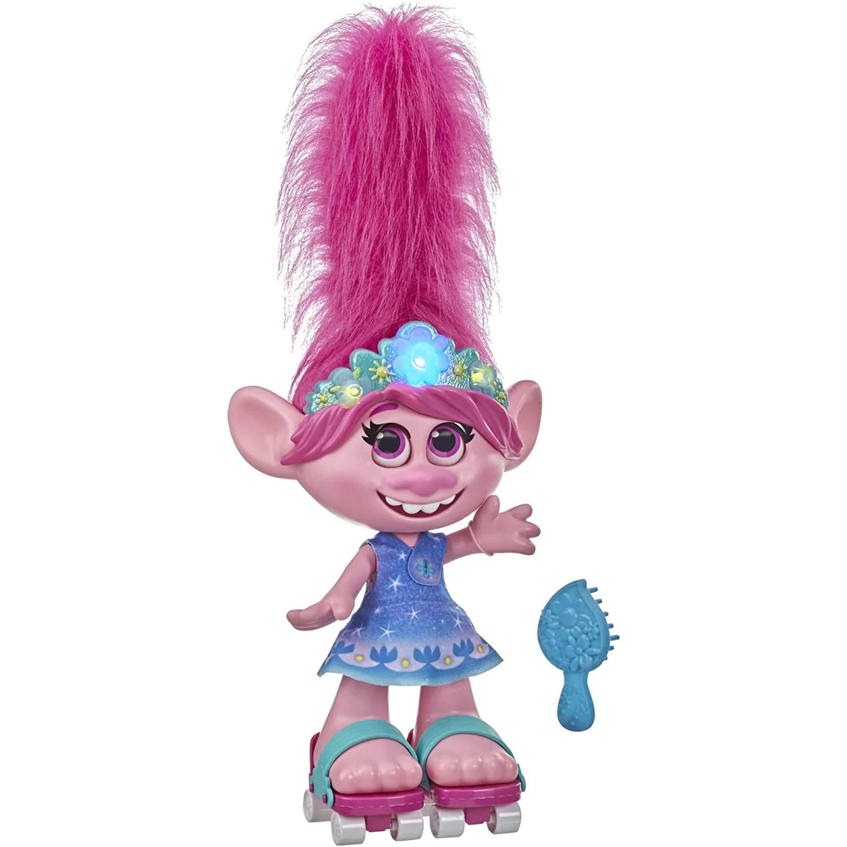 Trolls World Tour Dancing Hair Poppy Interactive Singing Doll (New)