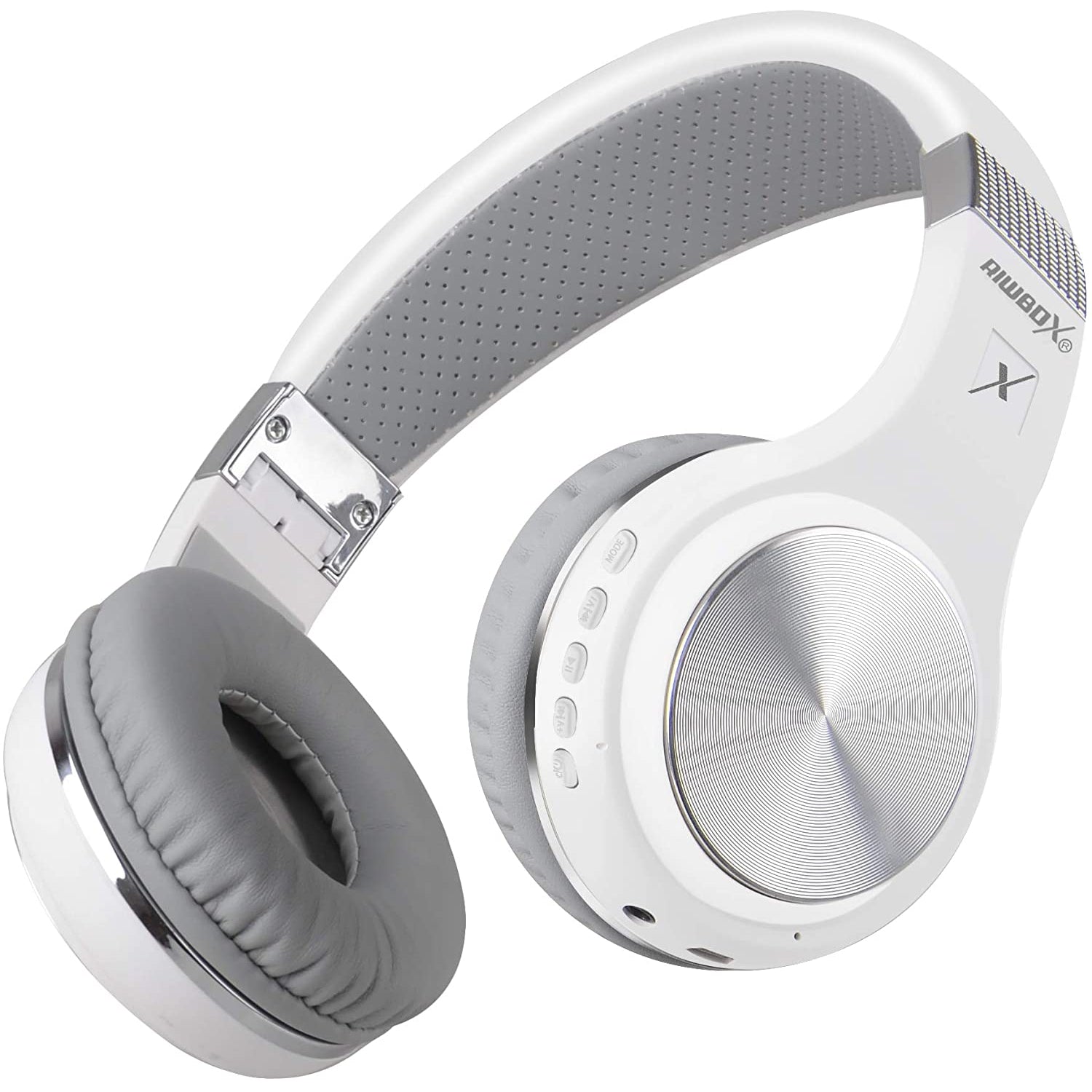 Riwbox XBT-80 Wireless Bluetooth Headphones - White / Silver