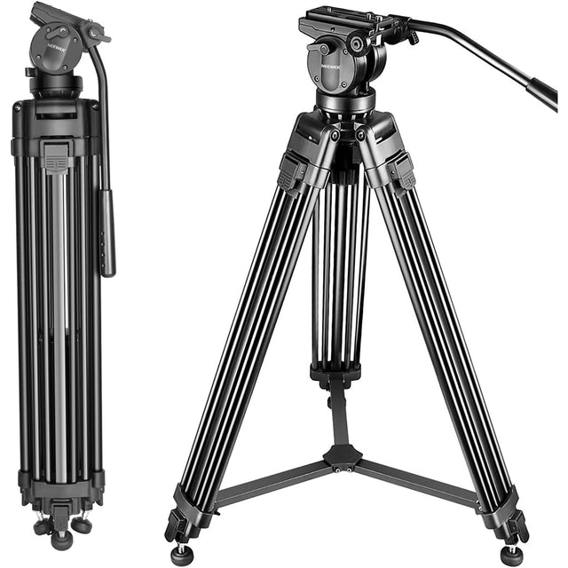 Neewer Professional 155cm Aluminium Alloy Video Camera Tripod