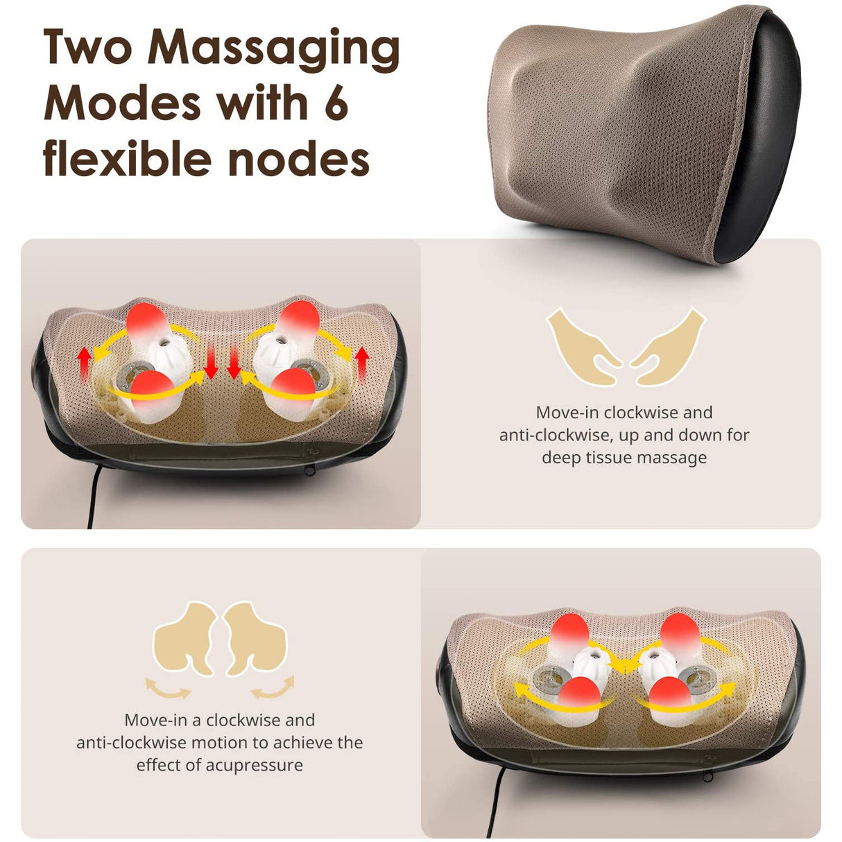 Tawak Neck and Back Massager with Heat Function