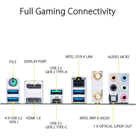 ASUS TUF Gaming Z490-Plus Gaming Motherboard 90MB1340-M0EAY0