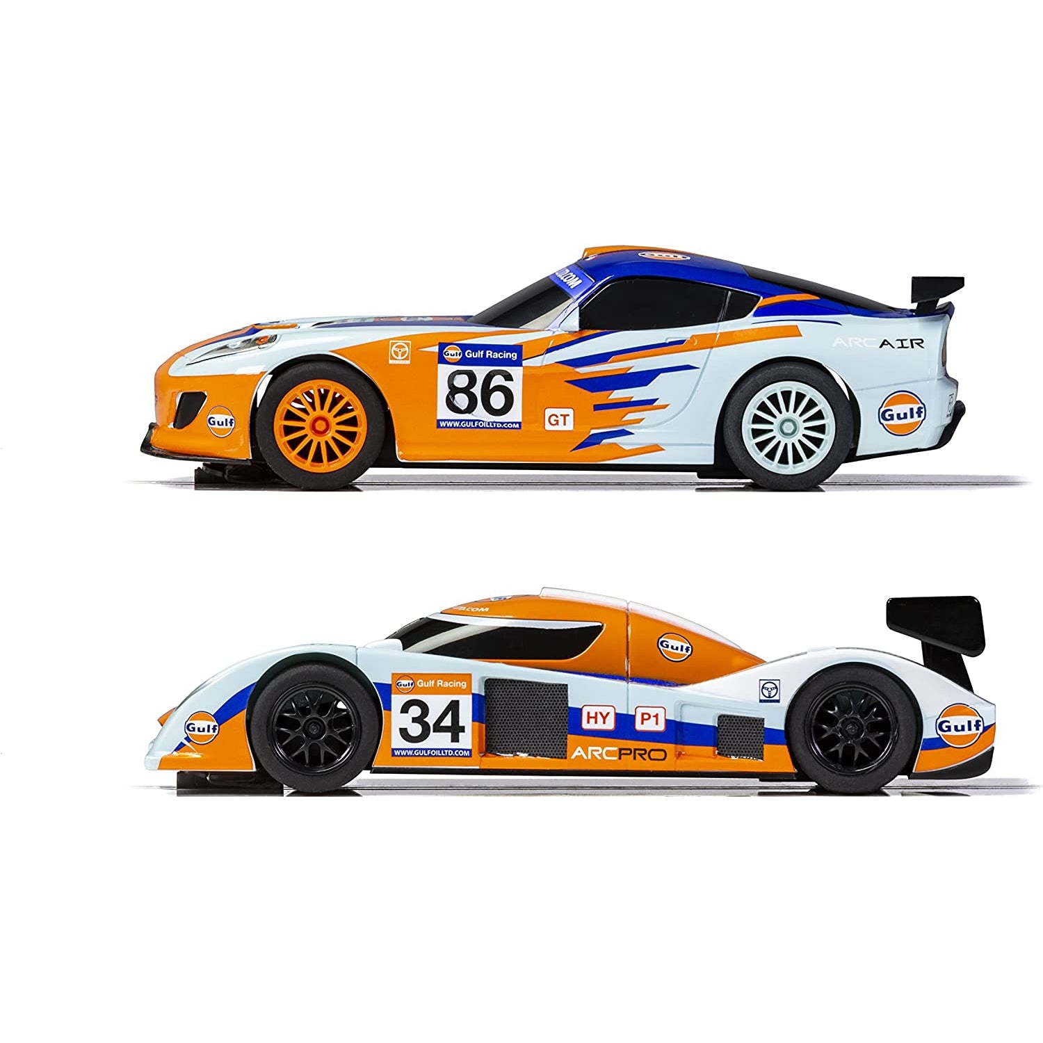 Scalextric Gulf Racing LMP Gulf GT Gulf Stock Must Go