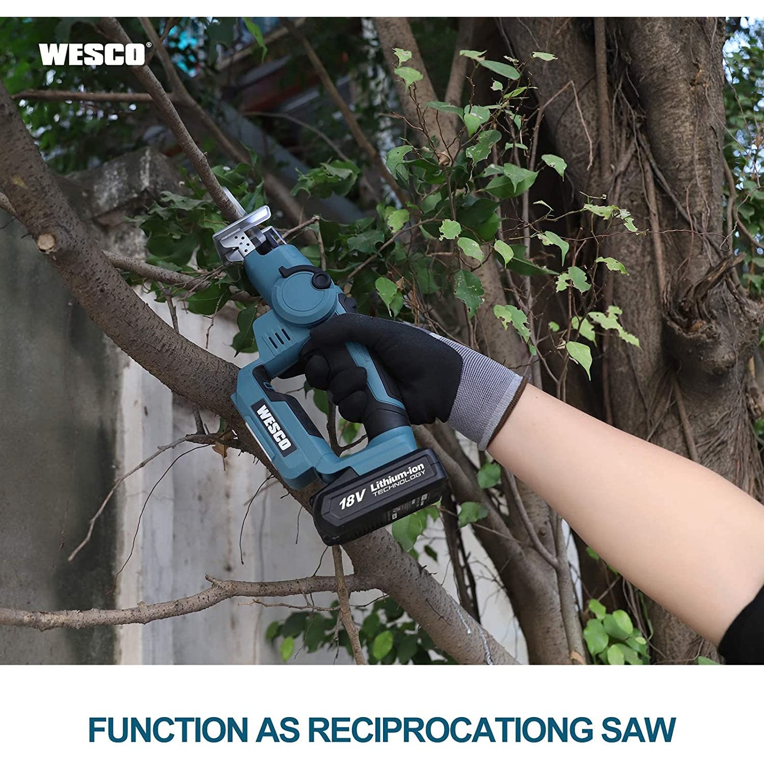 Wesco Cordless Jigsaw and Reciprocating Saw Multi Function Saw 18V