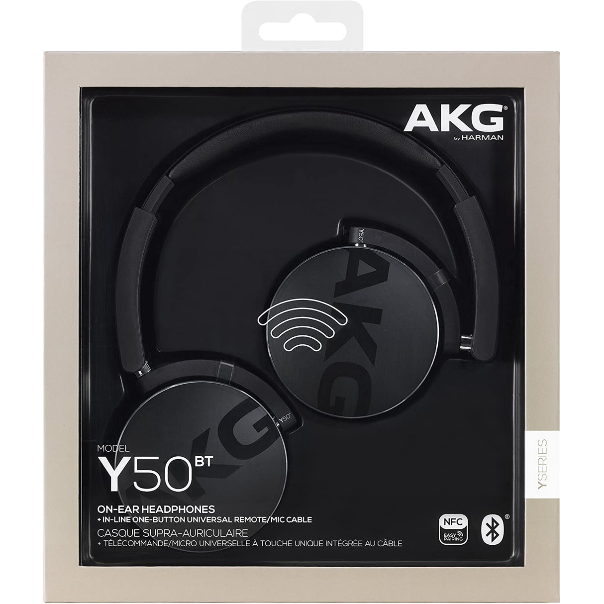 AKG Y50BT On-Ear Bluetooth Headphones - Black