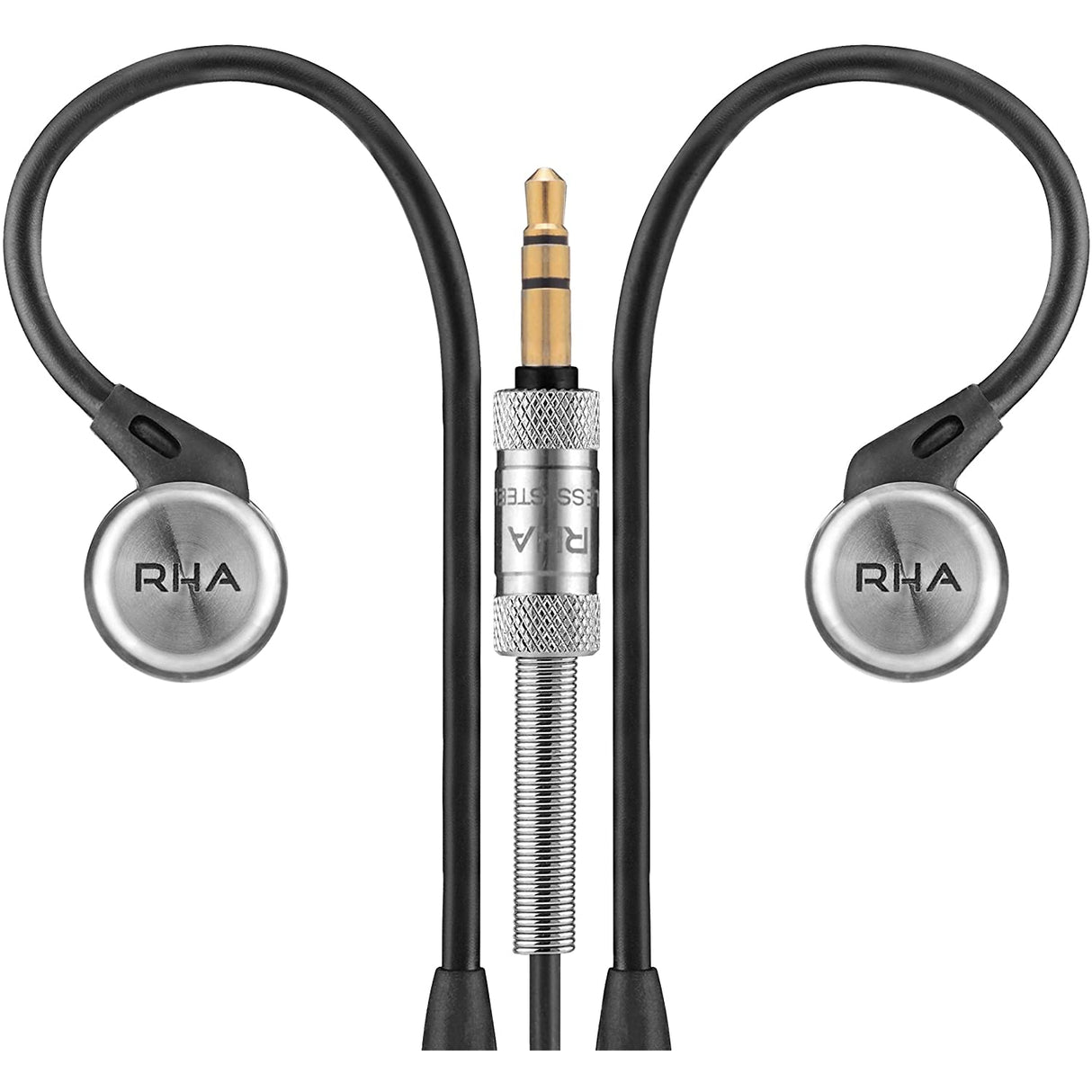 RHA MA750i In-Ear Headphones with High Resolution Audio & Mic/Remote for iOS, Black