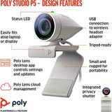 Poly Studio P5 Webcam - White