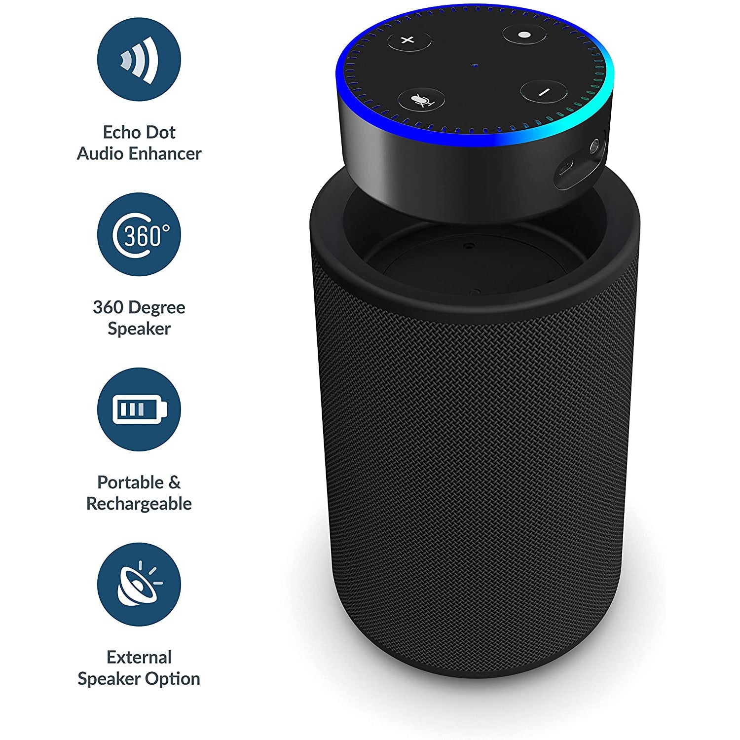 Echo dot best sale external speaker