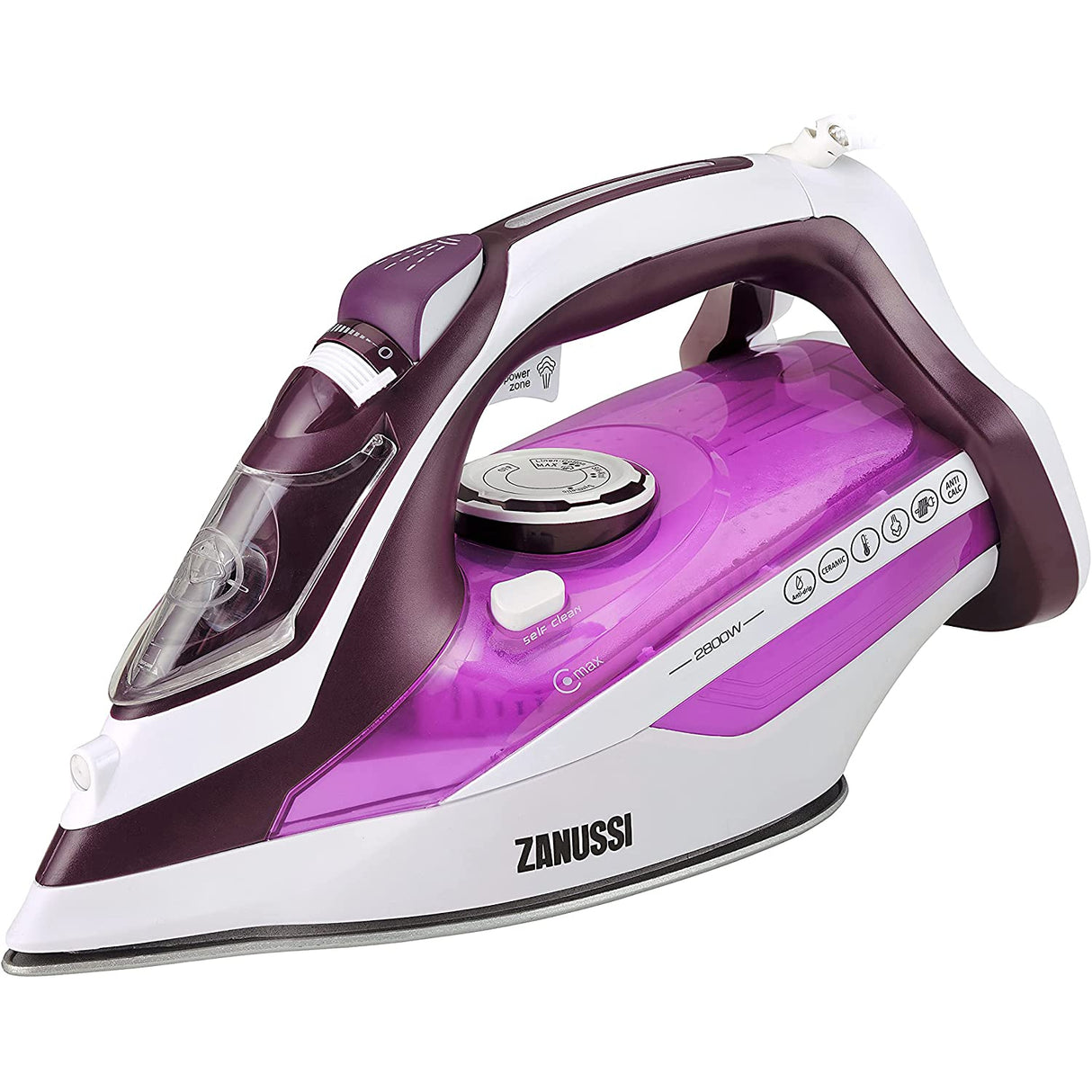 Zanussi ZSI-9270-PK Steam Iron - White/Purple - New