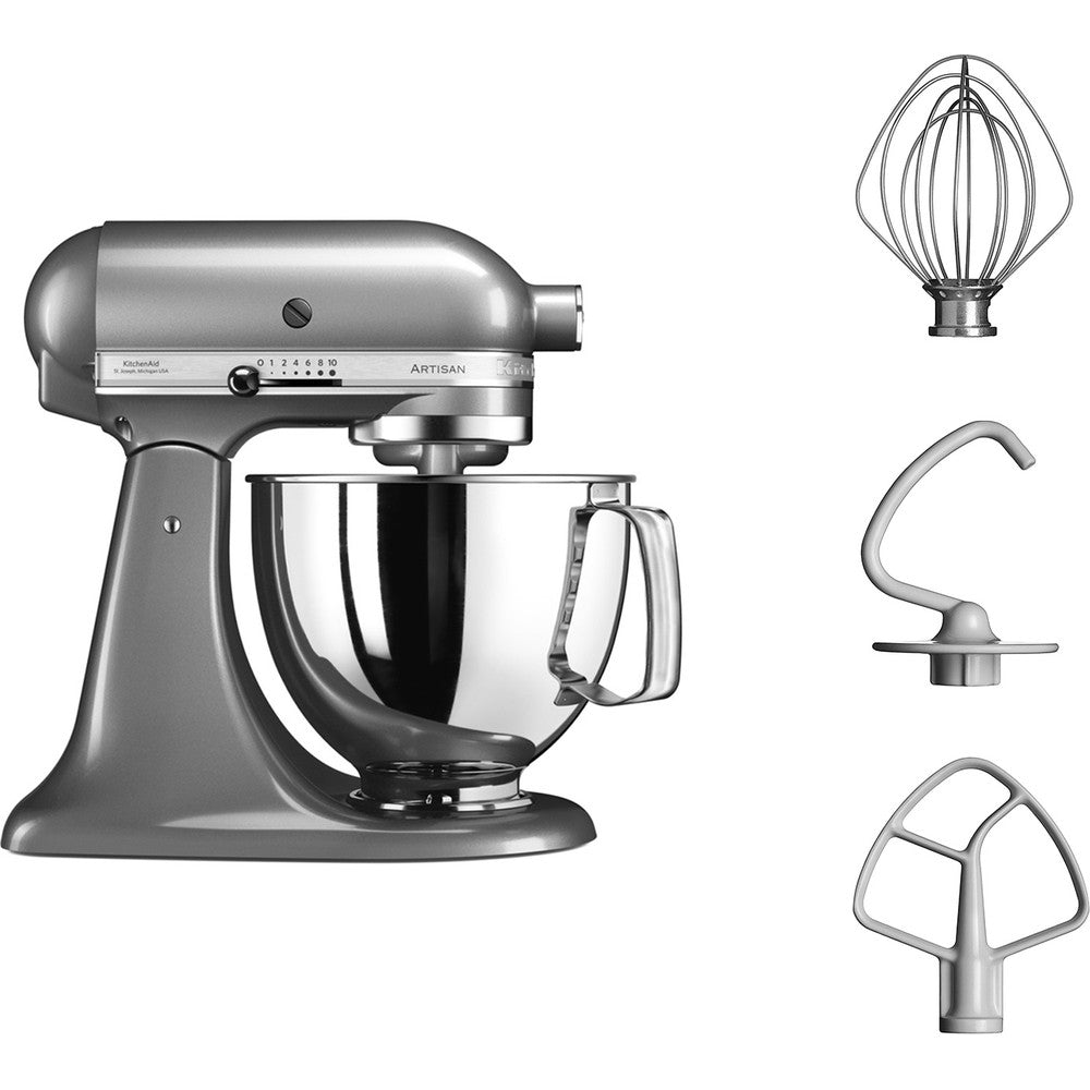 KitchenAid Artisan Mixer 4.8L 5KSM185PSBMS, Medallion Silver