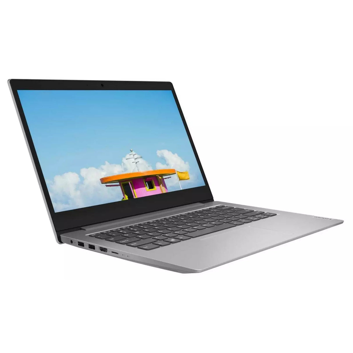 Lenovo IdeaPad Slim 1 81VU0002UK Laptop, Intel Celeron, 4GB RAM, 64GB eMMC, 14", Grey - Refurbished Good