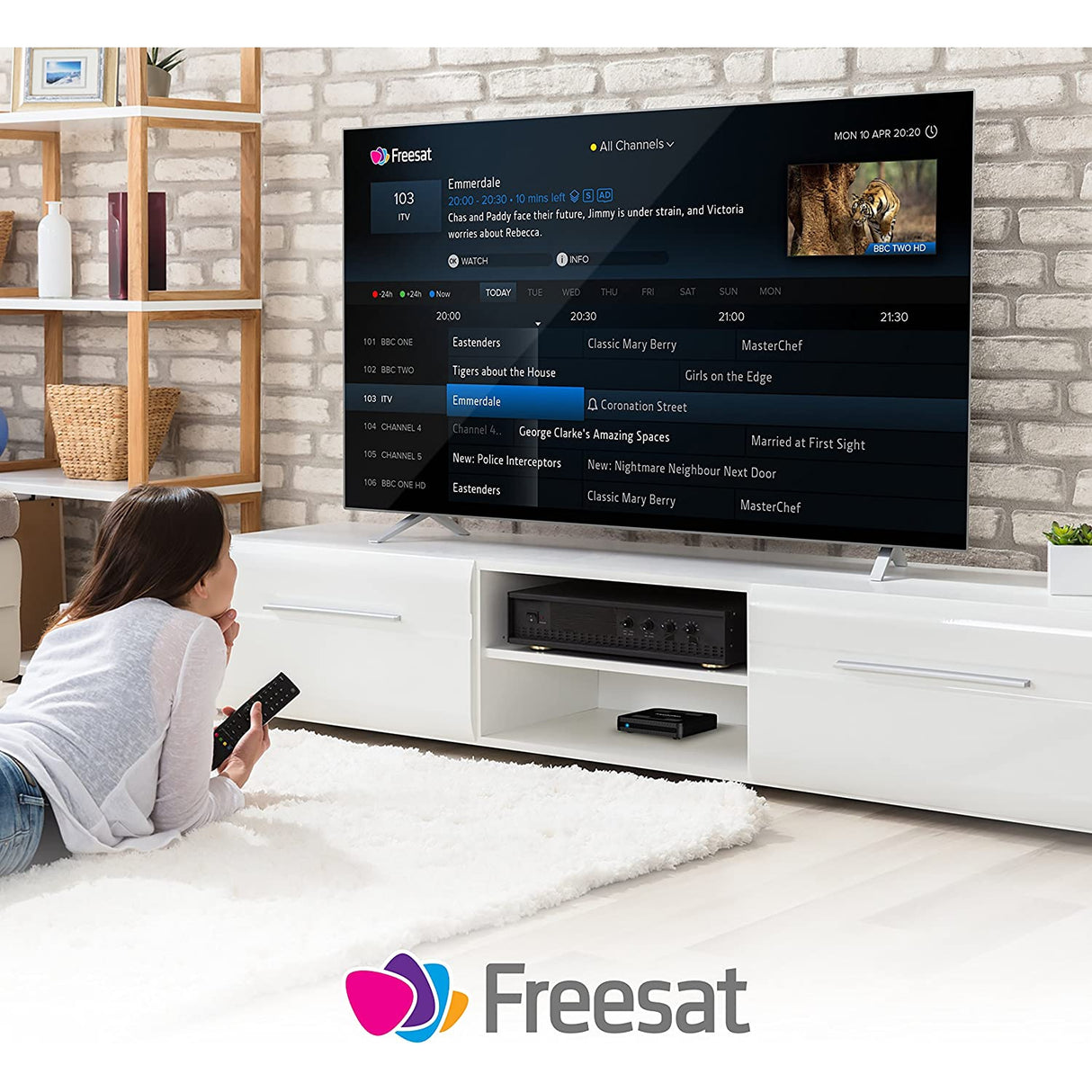 Manhattan SX Freesat HD Step Top Box, Black