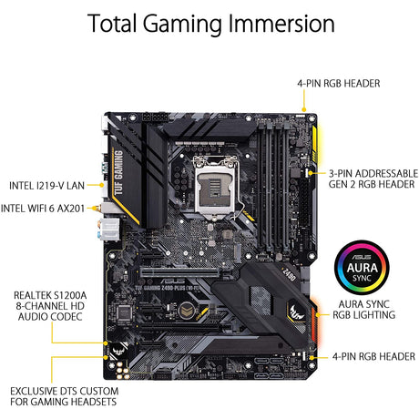 ASUS TUF Gaming Z490-Plus Gaming Motherboard 90MB1340-M0EAY0