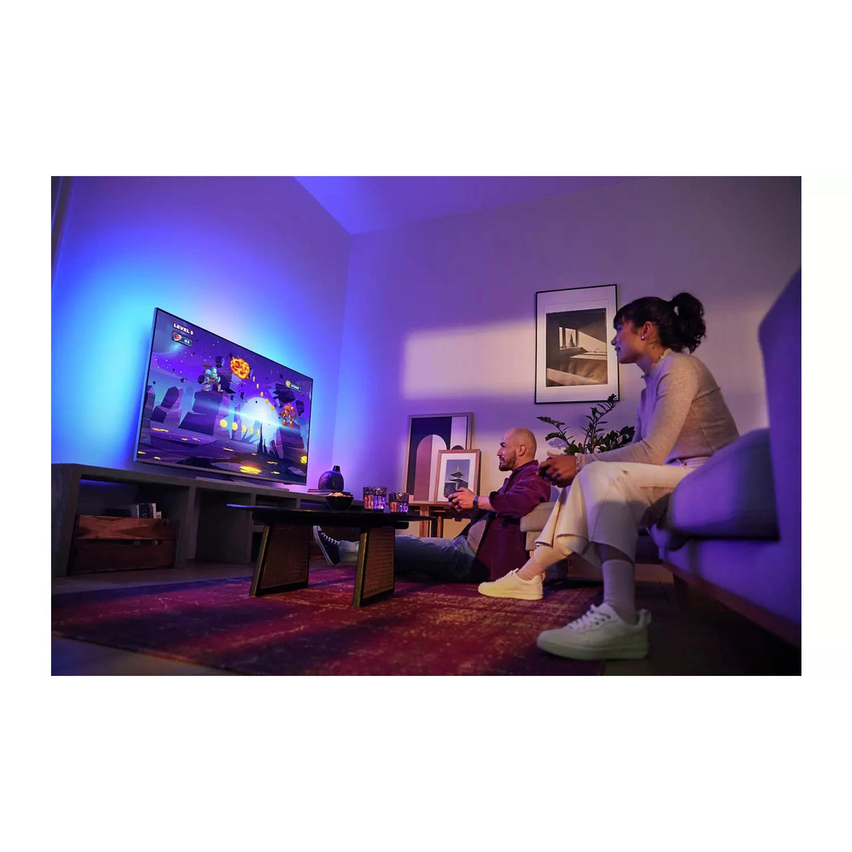 Refurbished Philips 58 Inch 58PUS8536 Smart 4K UHD HDR LED Ambilight TV *Missing Stand*