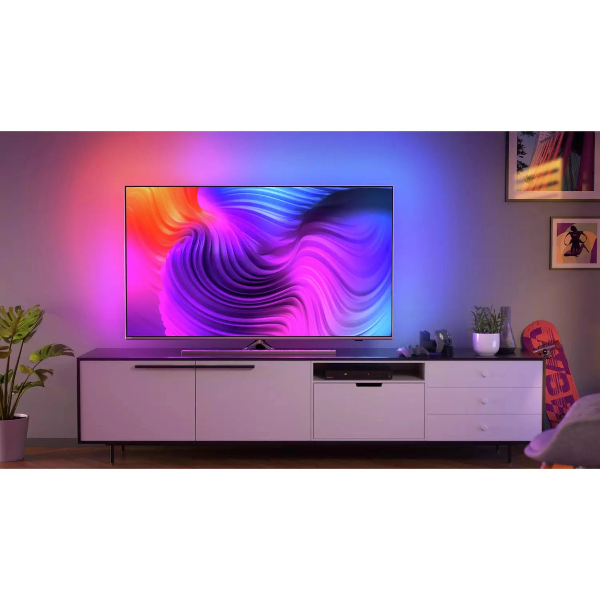 Refurbished Philips 58 Inch 58PUS8536 Smart 4K UHD HDR LED Ambilight TV *Missing Stand*