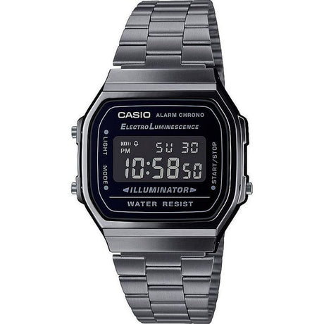 Casio Men's A168WEGG Vintage Alarm Watch - Silver