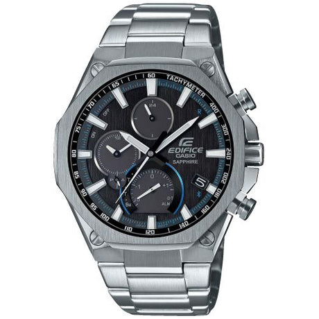 Casio EQB-1100D-1AER Men's Chronograph Bracelet Strap Watch, Silver