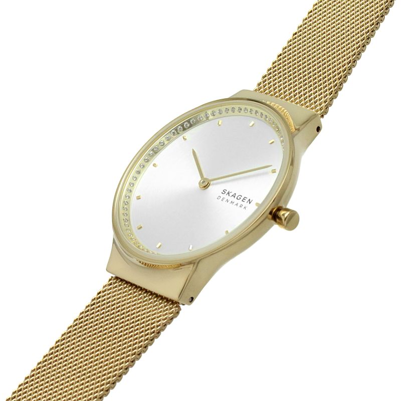 Skagen SKW3027 Women's Freja 2-Hand Stainless Steel Mesh Watch - Gold