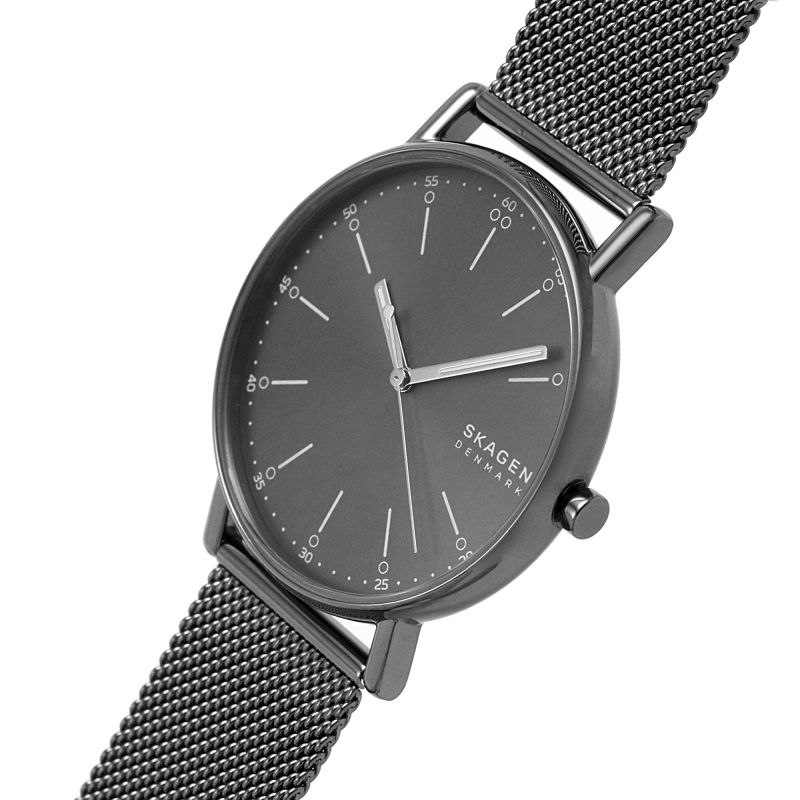 Skagen SKW6577 Men's Signatur Three-Hand Mesh Watch - Grey - Pristine