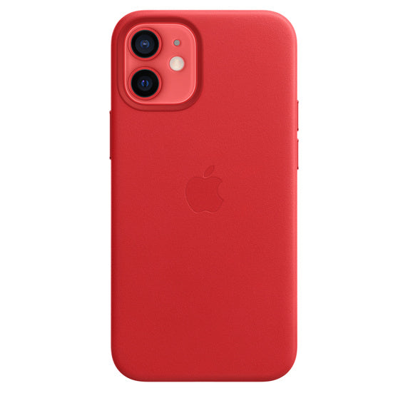 Apple iPhone 12 Mini Leather Case with MagSafe - Red